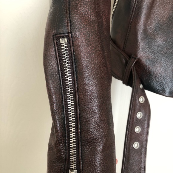 Carmar leather biker jacket brown - Picture 6 of 7